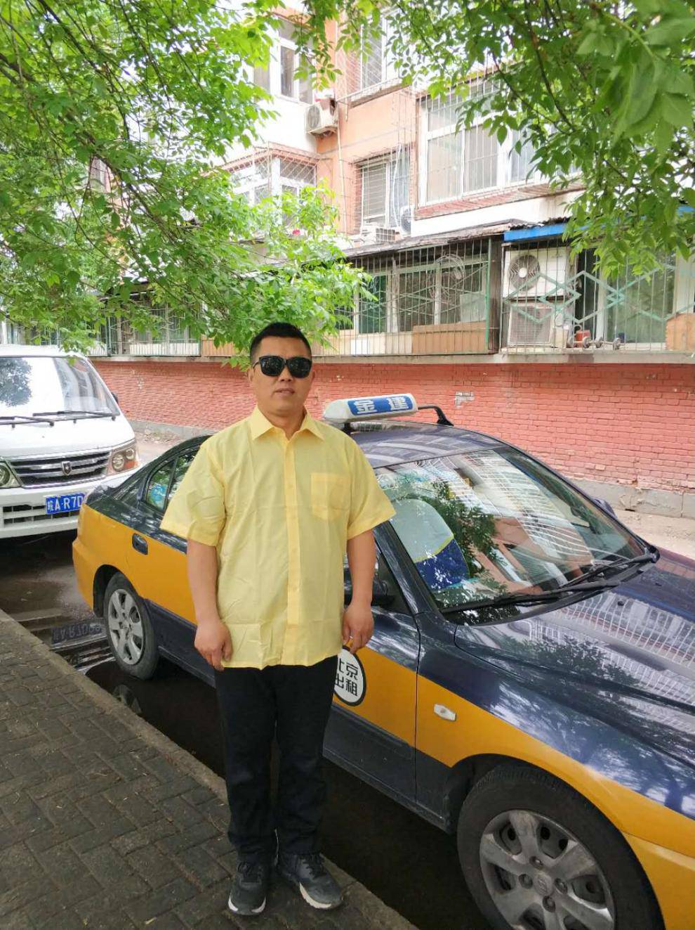 新品香港雁皇出租车司机工作服北京半袖黄衬衫的士长短袖衬衣 黄色