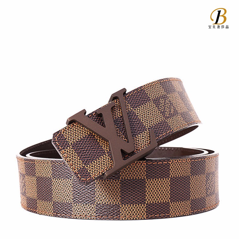 louisvuitton路易威登腰带男士经典印花皮带休闲商务裤袋按扣皮带男