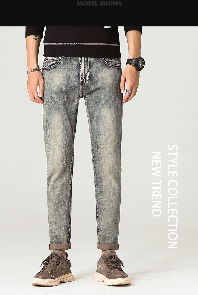 lee男裤弹力牛仔裤男直筒裤子出口原单 01款中蓝色 28码腰围2尺1