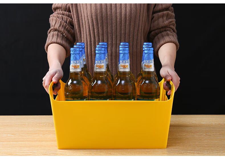 挽醉风啤酒筐塑料筐长方形冰桶ktv装酒框啤酒筐啤酒框酒吧酒桶啤酒桶