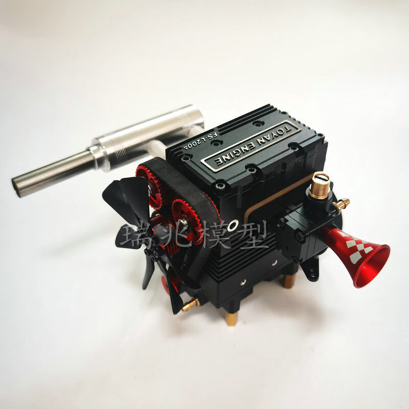 拓阳4冲程2缸双缸l200汽油甲醇发动机toyan模型消声器一体点火器皮带