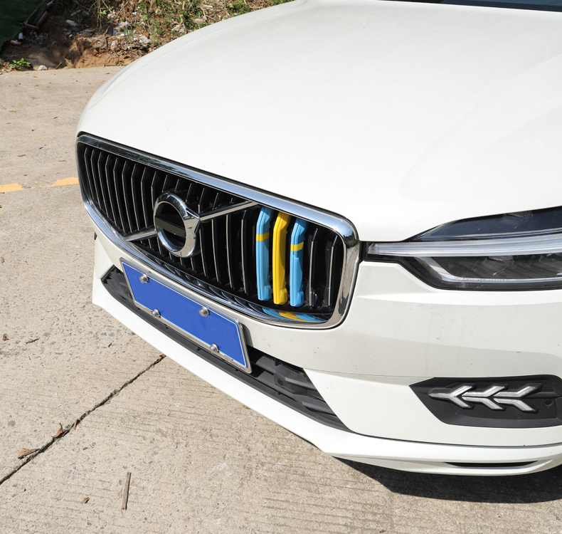 适用18-23款沃尔沃xc60中网饰条volvoxc60专用三色中网装饰亮条框改装