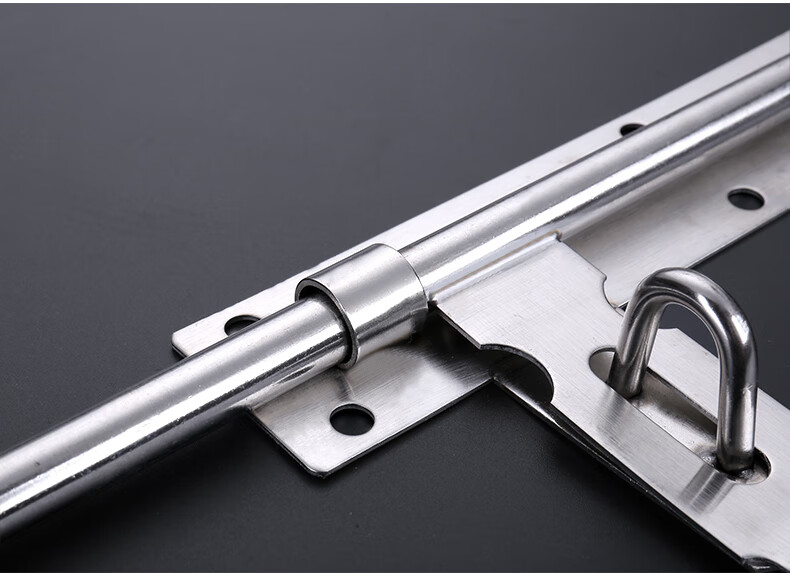 不锈钢门锁扣搭扣老式加厚门栓门插销免打孔室内明装防盗大木门锁 8寸