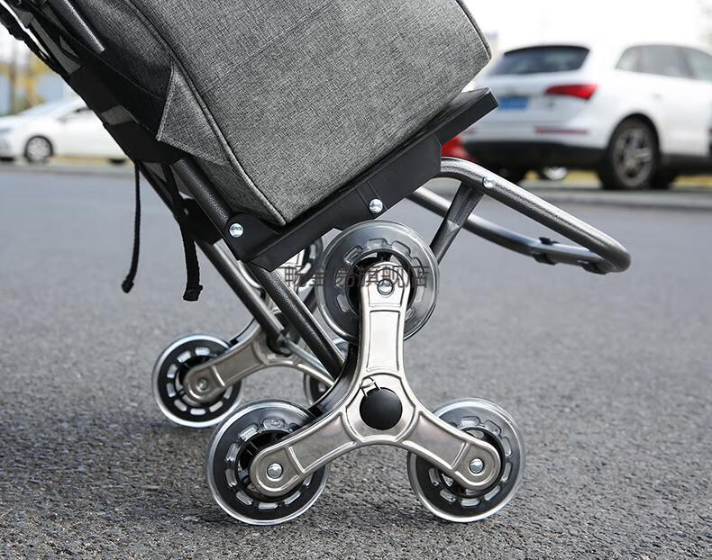 爬梯三角轮三角轮爬楼梯水晶轮pu轮子耐磨橡胶轮购物车买菜车小拉车