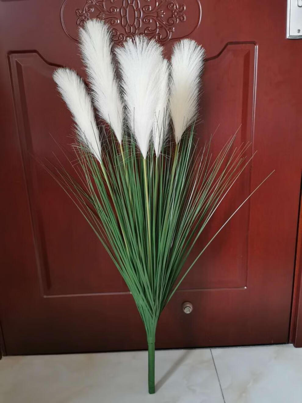 仿真花假花仿真大把束五头芦苇假芦苇狗尾巴草家居装饰软装造景90公分