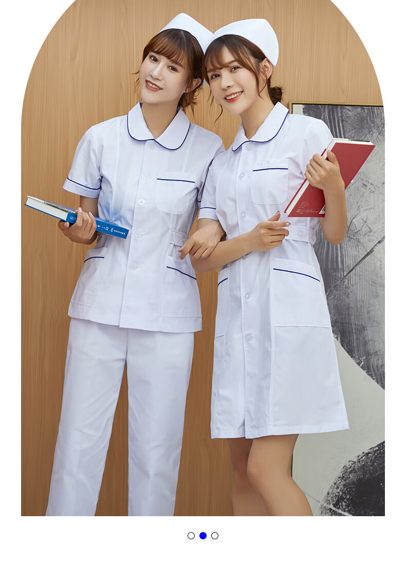 护士服女套装长袖短袖薄款夏季牙科口腔分体短款美容院工作制服定制款