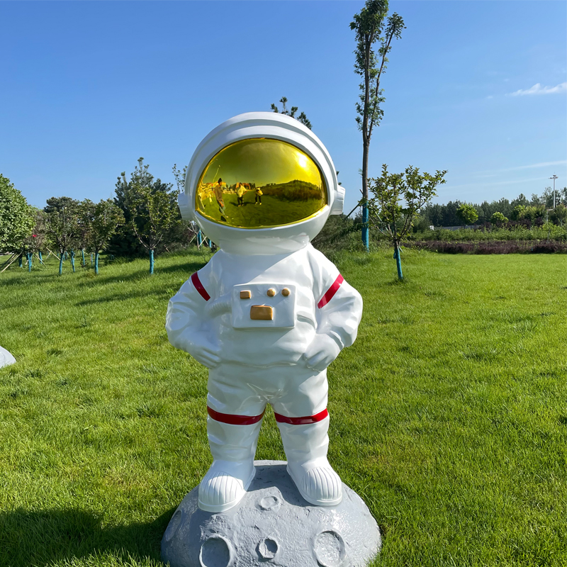 卫亮宇航员卡通雕塑定制商场户外创意玻璃钢落地美陈太空人摆件装饰