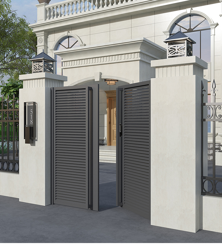 金特加别墅门铝艺庭院花园入户门户外不锈钢现代乡村电动铝合金门款式