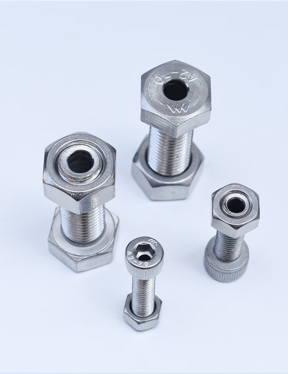 不锈钢304空心螺丝通孔螺栓打通眼穿线螺杆外六角内六角中空螺钉定制