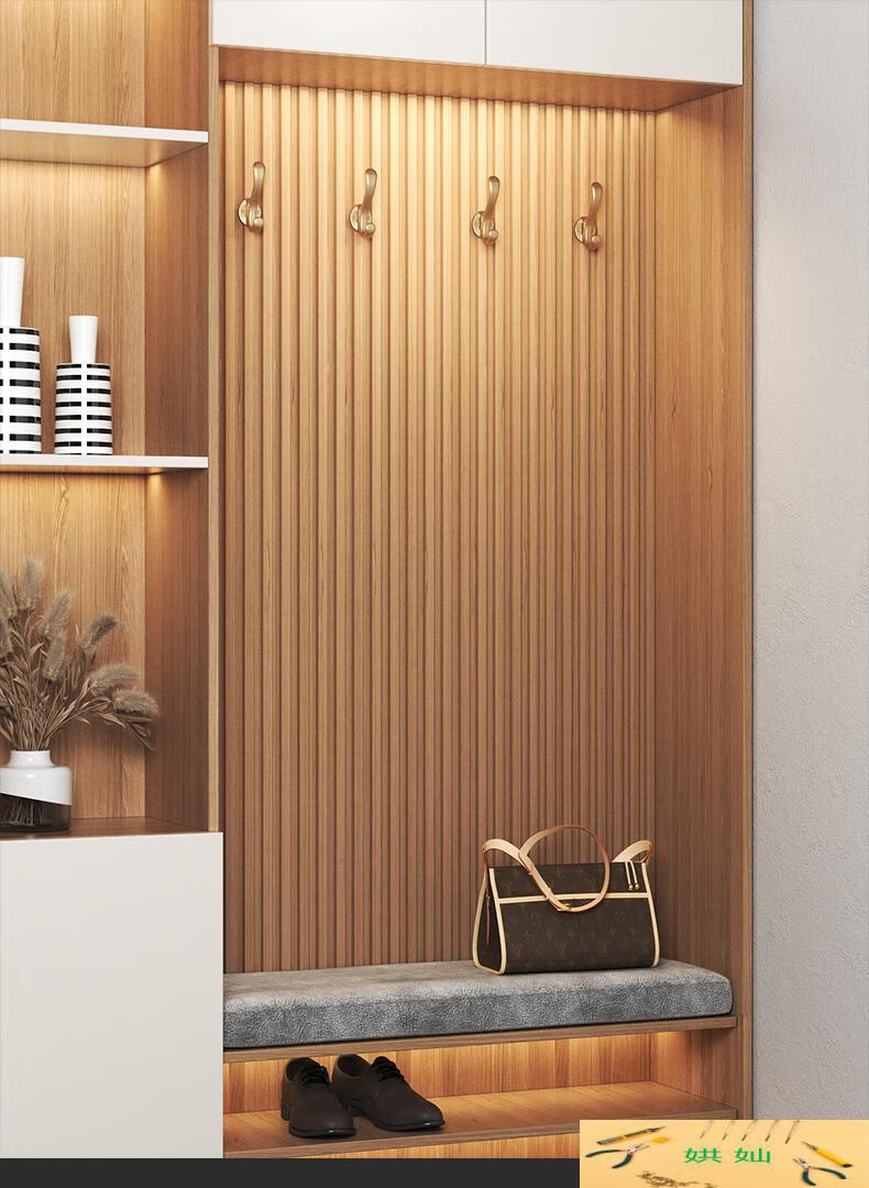 木格栅装饰板实木格栅板电视背景墙隔栅网红装饰木板栅格搁栅护墙板