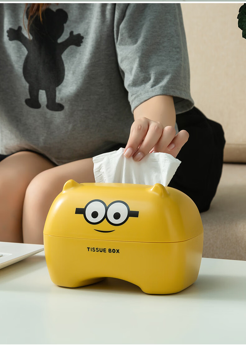 汇佰畅卡通纸巾盒创意家用客厅可爱餐巾纸收纳盒抽纸盒纸抽盒通用款