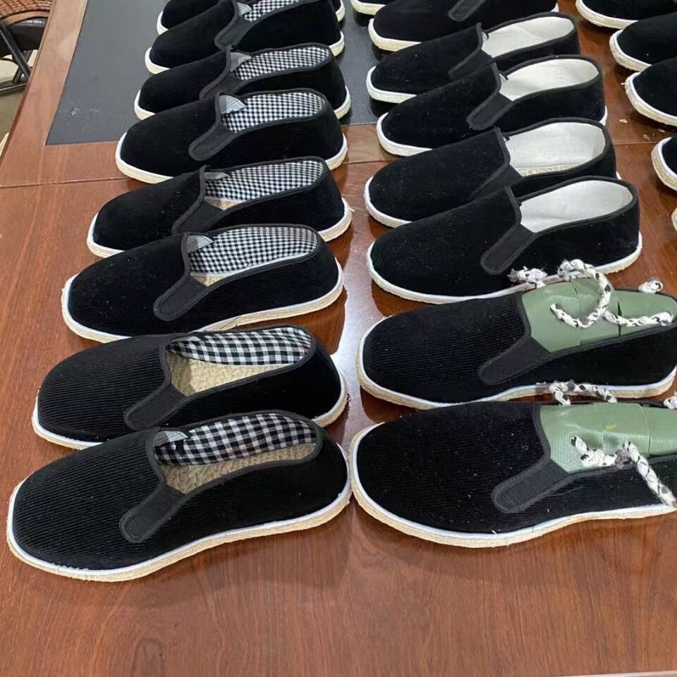 纯手工老北京手纳麻绳千层底春夏季男女士传统透气农村布鞋灯芯绒品质