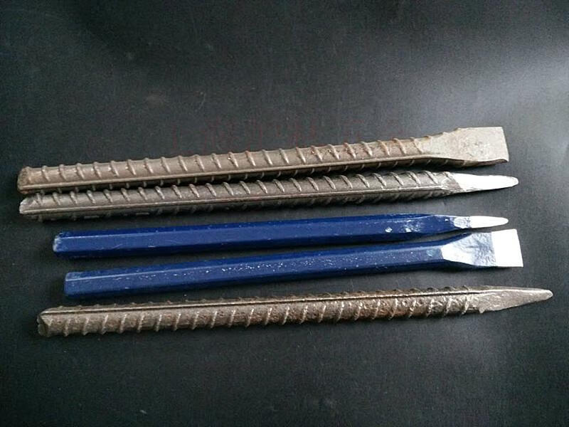 螺纹钢 石工尖凿扁凿 钢凿 尖 扁头凿 水泥凿子 钳工凿 錾子 特惠 兰