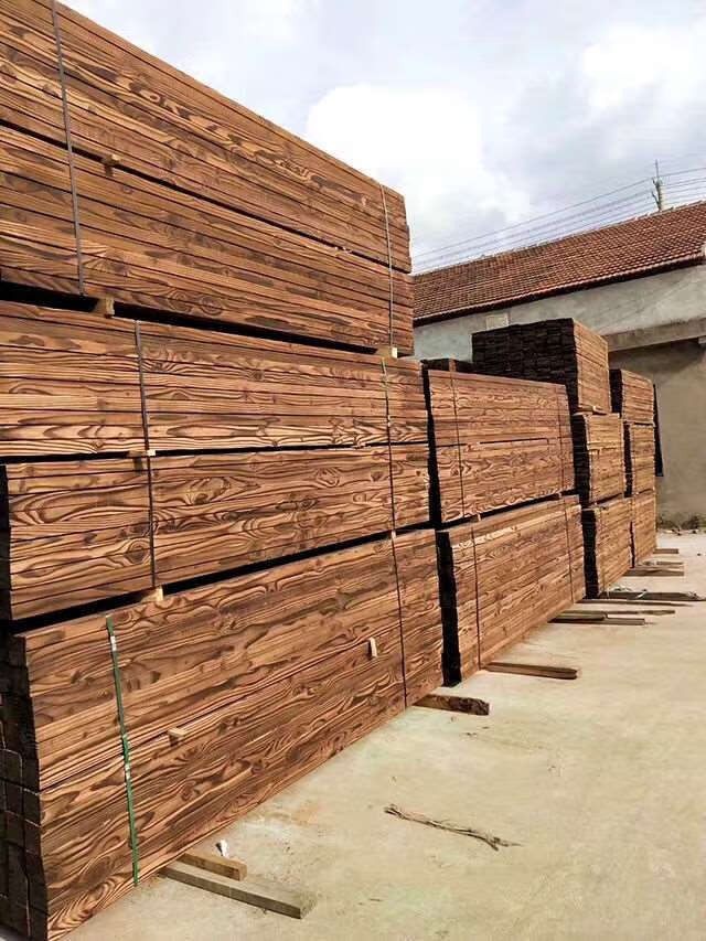 腐木碳化木地板护墙板室外葡萄架龙骨木方85cm宽17cm厚