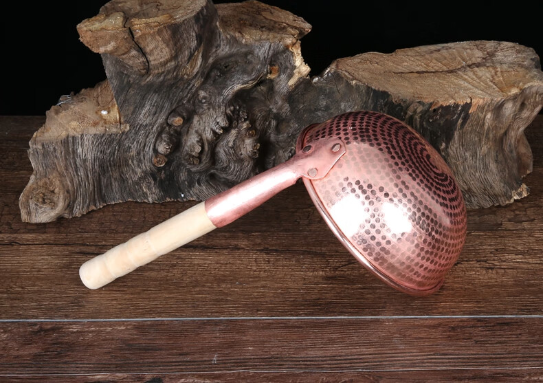 新款云南江川手工铜锅 老村巧匠米粉锅加厚紫奶锅小锅米线电 圆底加厚