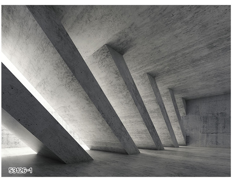 空间延伸立体感墙纸健身房办公室直播背景壁画墙纸3d立体视觉壁纸科技