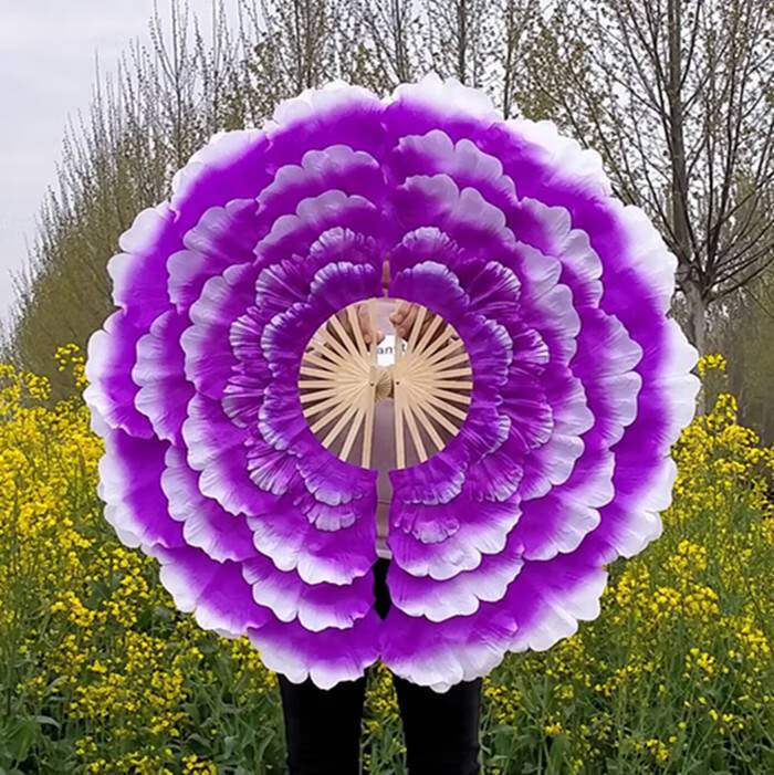 广场舞扇子牡丹花开场舞牡丹花扇大花瓣舞蹈扇广场舞团体操活动道具