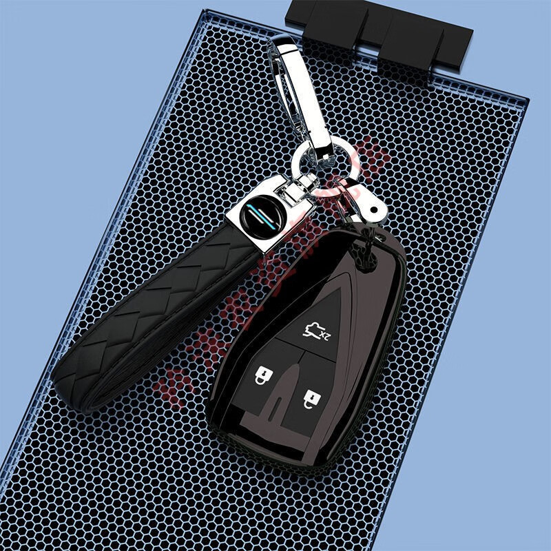 款长安欧尚x5钥匙套3三键男女手动豪华版车扣壳链尊贵黑钥匙套金属扣