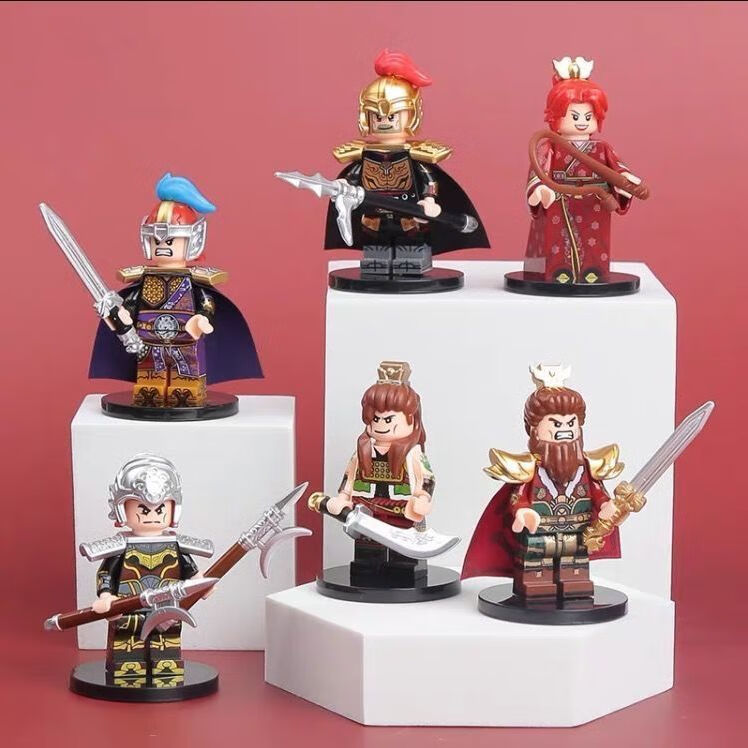 三国小侠五虎将魏国士兵第三方人仔司马张辽儿童积木玩具 三国小侠六