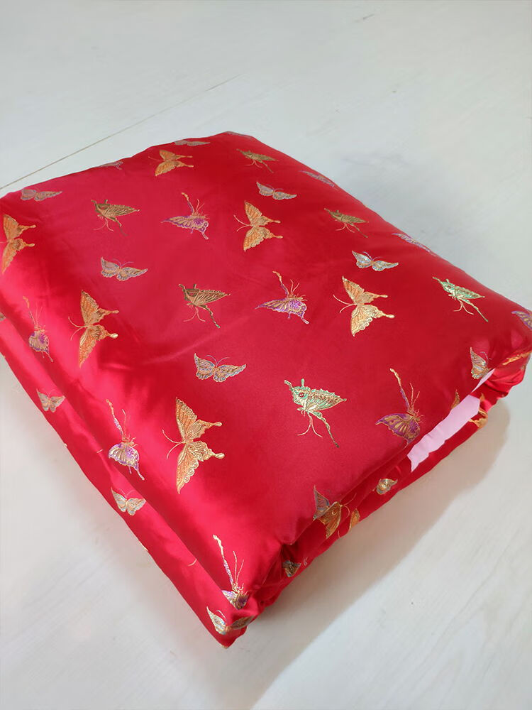 古代宫廷被子 老式丝绸绸缎棉被包边锦缎被子结婚被套传统婚庆陪嫁