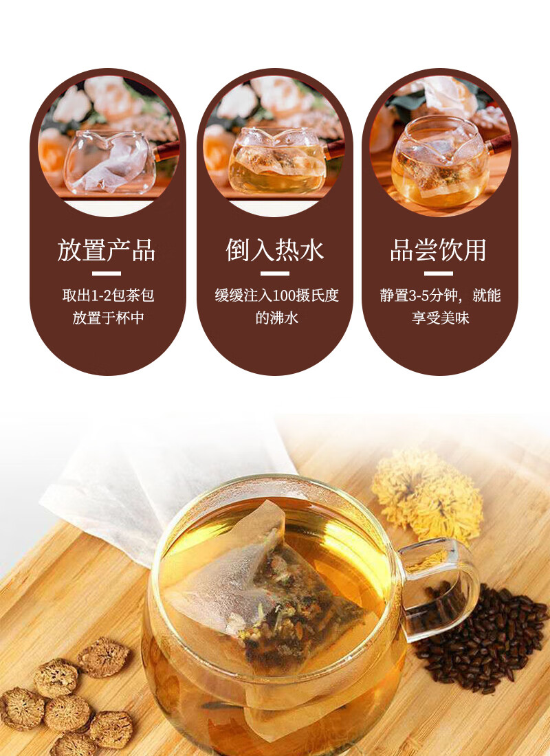 英贝健菊花枸杞决明子茶150g盒牛蒡根养生茶花茶袋泡茶2盒150g盒每盒