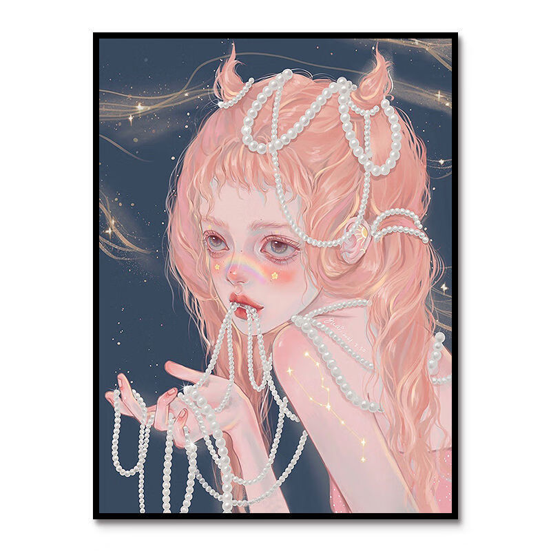 绿野客 数字油画定制创意 动漫十二星座女孩 射手 白羊 双子座diy数字