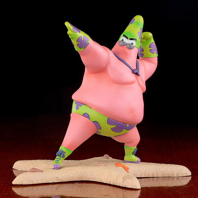 海绵宝宝摆件模型gk肥肉派大星冰激凌人泳装潮玩恶搞模型汽车摆件肌肉