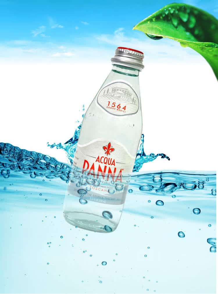 普娜矿泉水玻璃瓶 意大利进口普娜acquapana天然矿泉水玻璃瓶250ml*6