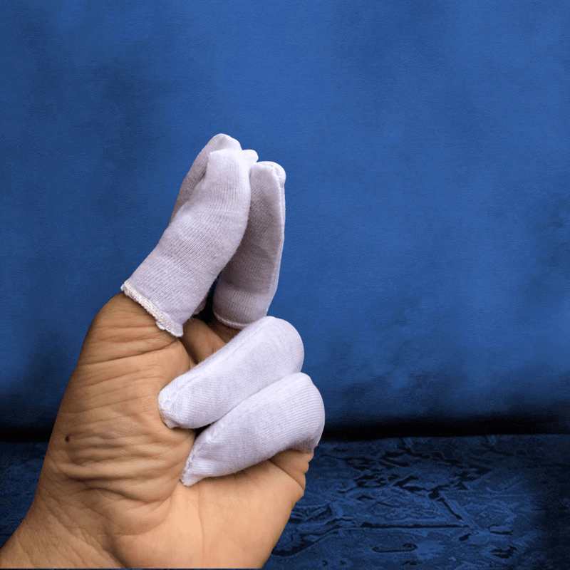 大拇指保护套纯棉布加厚耐磨手指套劳保护指工业电子透气吸汗保护指头