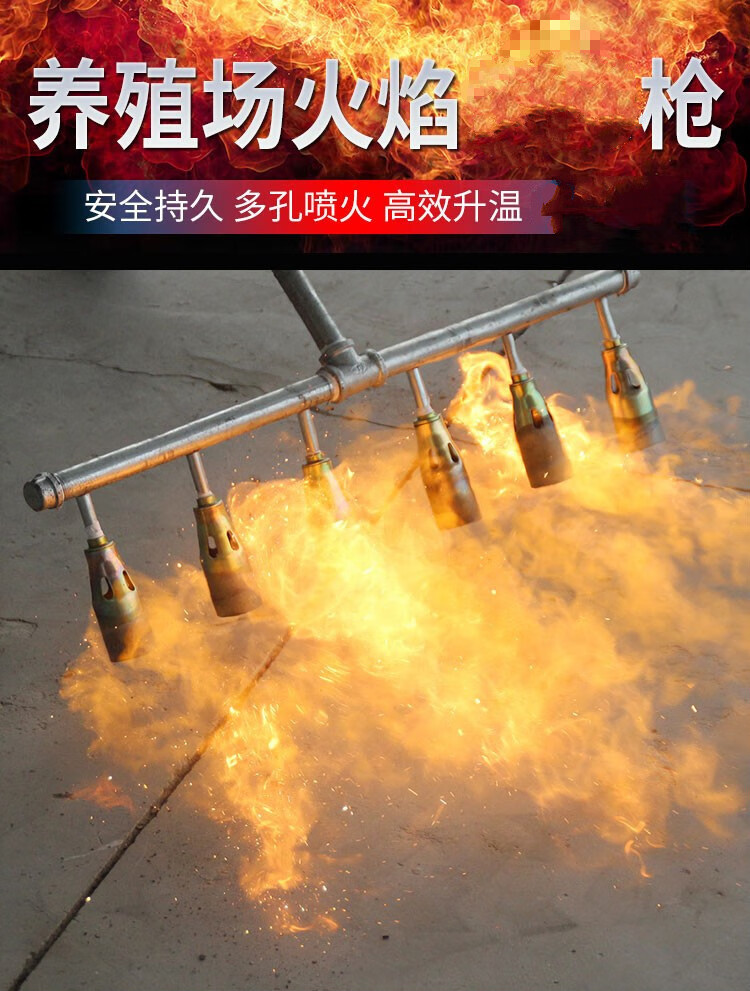 火焰消毒枪养殖场喷枪高温多头多联喷火枪猪场圈多孔消毒器液化气六联