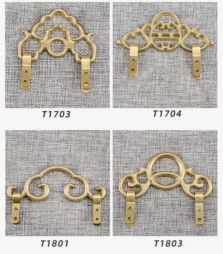 牌匾挂钩复古壁画字画框中式招牌挂墙钉子固定纯铜牌匾托配件t170377