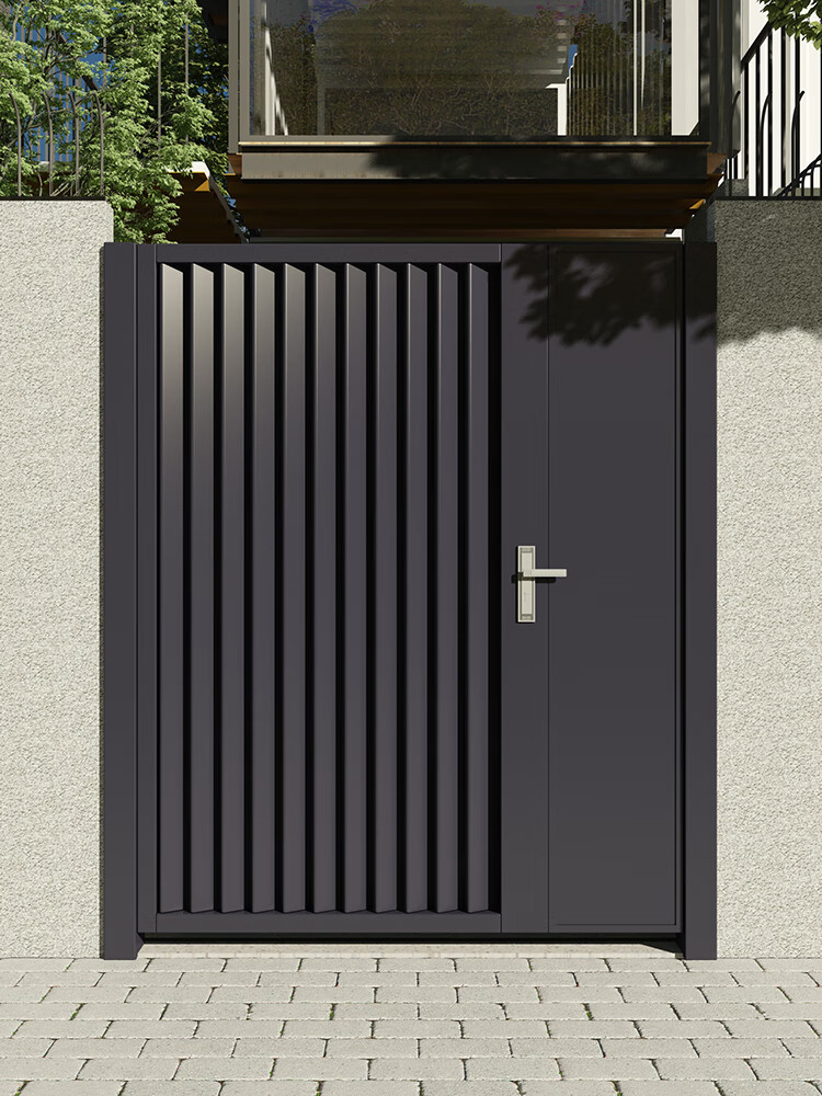 桦美佳铝合金别墅庭院大门平移门现代极简日式庭院门铝艺花园别墅门