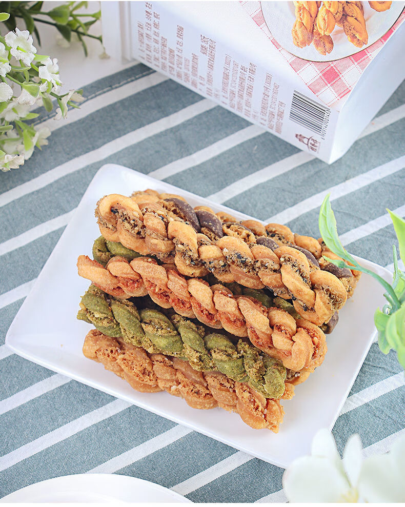 十八街桂发祥十八街多口味夹馅小麻花136g罐装小辫麻花天津特产传统