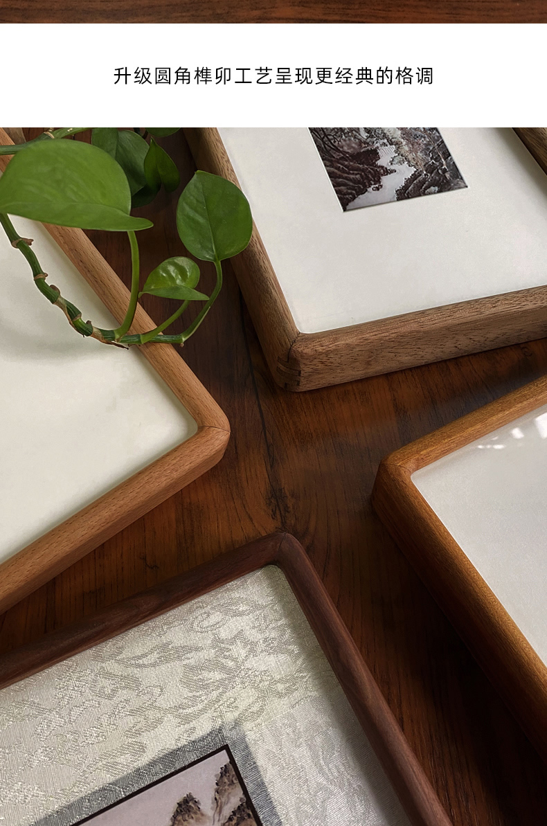 可狄(kedi) 款自装表书法国画书画毛笔字空白相框外框架定制 美国樱桃