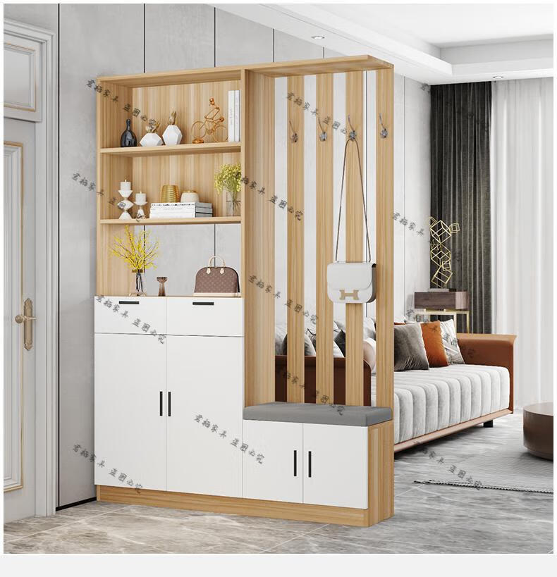 君栖 客厅间隔柜轻奢玄关柜鞋柜一体现代简约客厅隔断置物柜进门入户