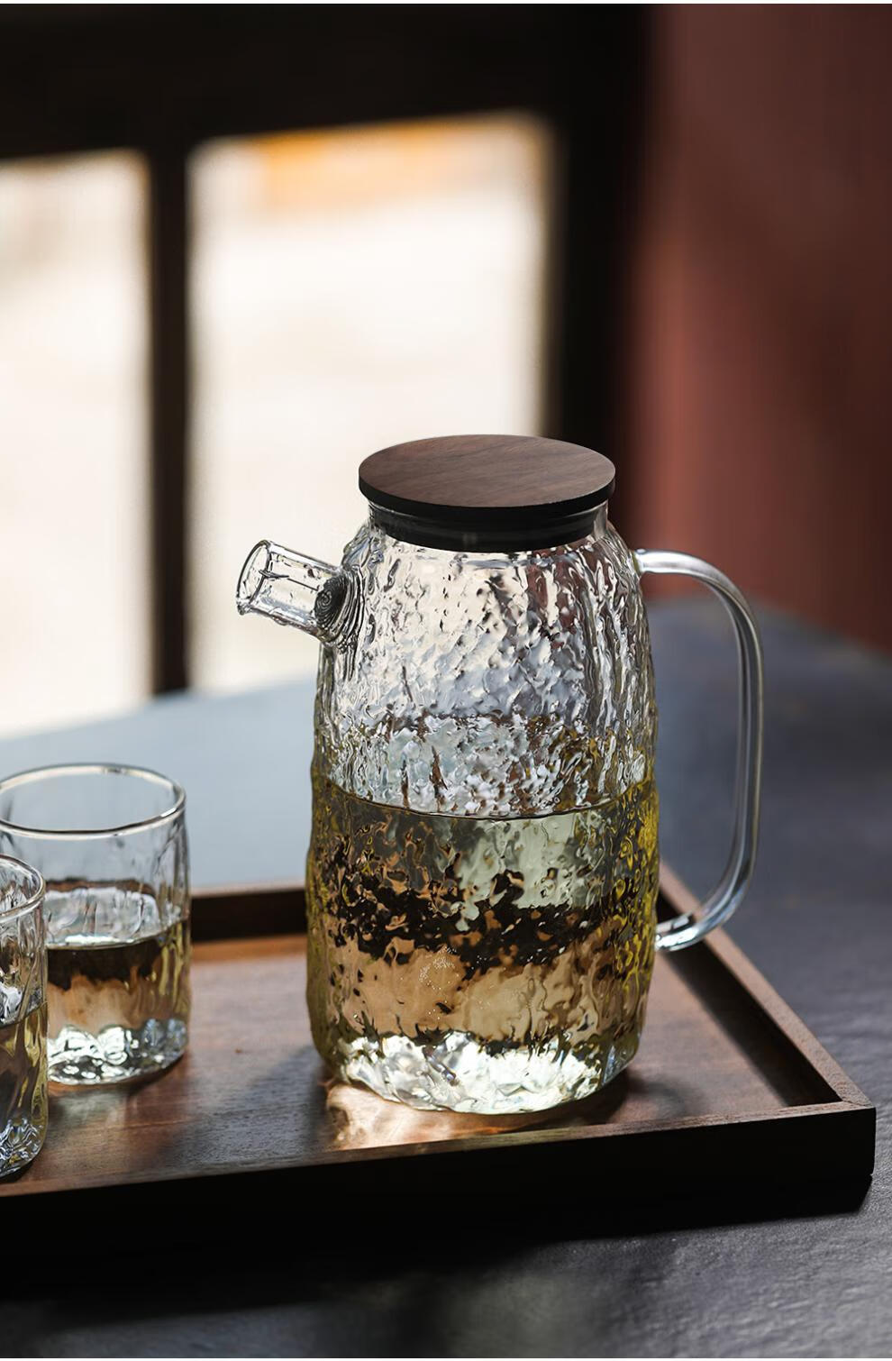 凉水瓶一套原创意冷水壶耐高温防爆大容量凉水壶茶壶杯夏季日式家用