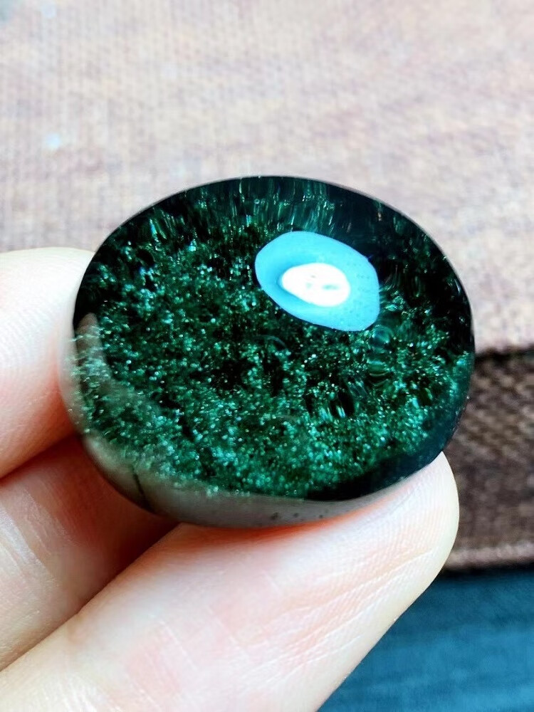 水晶巴西绿幽灵吊坠女款聚宝盆金字塔项链转运男3聚宝盆水滴吊坠