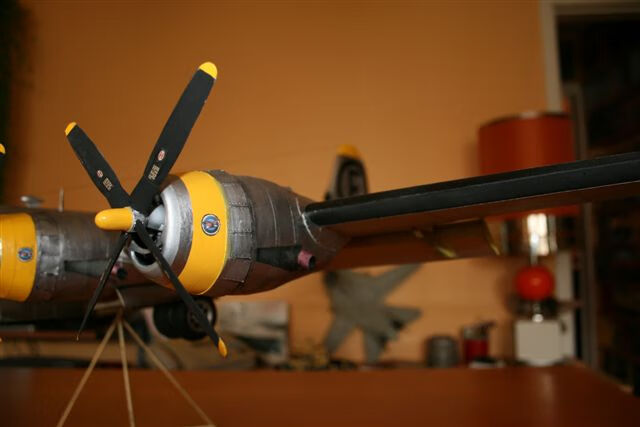 b29空中堡垒轰炸机 纸模型 1:33飞机模型 手工diy a4缩印版【图片