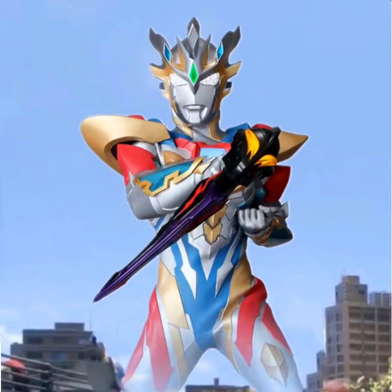泽塔奥特曼dx幻界魔剑贝利亚黄昏终形态德尔塔天爪勋章玩具23cm德尔塔
