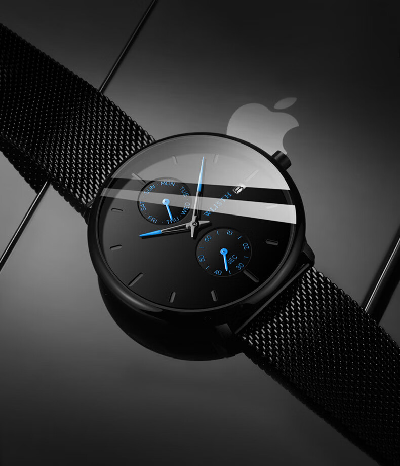 【礼盒装】wlisth欧美男士手表新款虫洞概念创意商务男表学生多功能