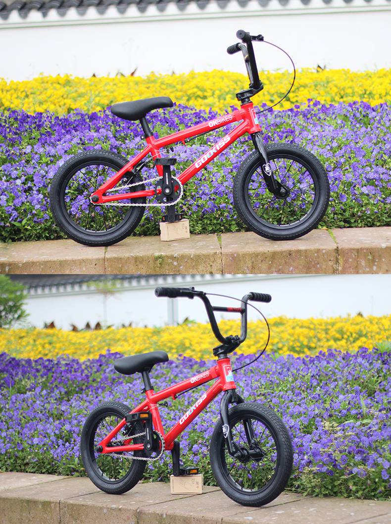 bmx小轮车 泵道14吋儿童bmx小轮车cookiss铝合金竟速ok童车 14吋铝