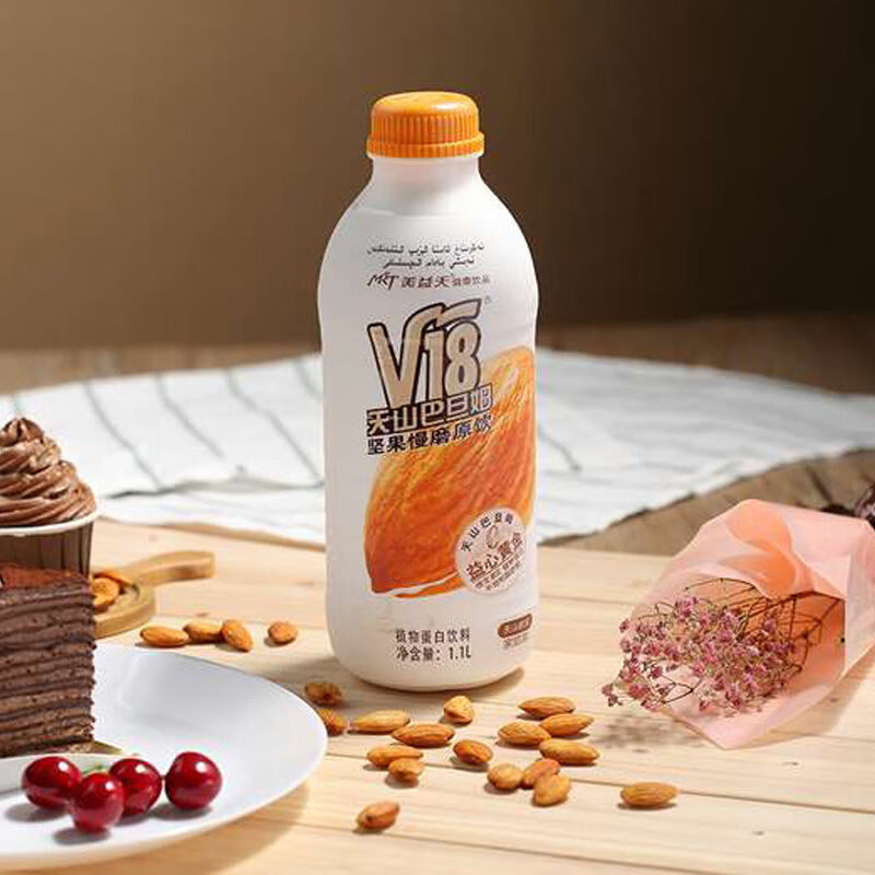 美益天巴旦木仁原味饮料 9瓶 新疆巴旦木仁原味饮料 v18美益天v18巴旦