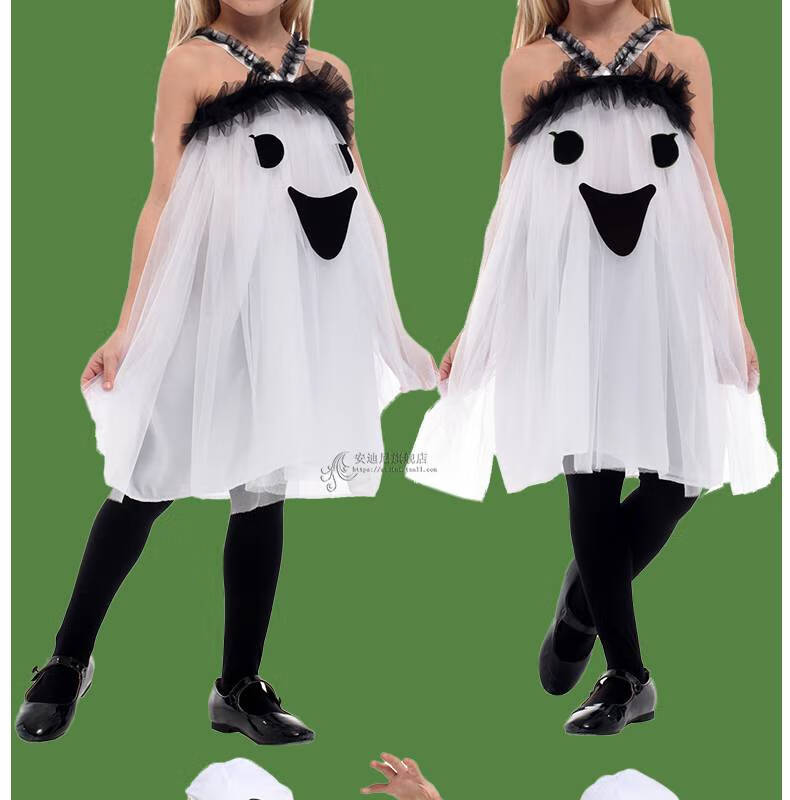 万圣节儿童服装幼儿恐怖鬼衣幽灵服cos化妆舞会演出服怨灵精灵服 精灵