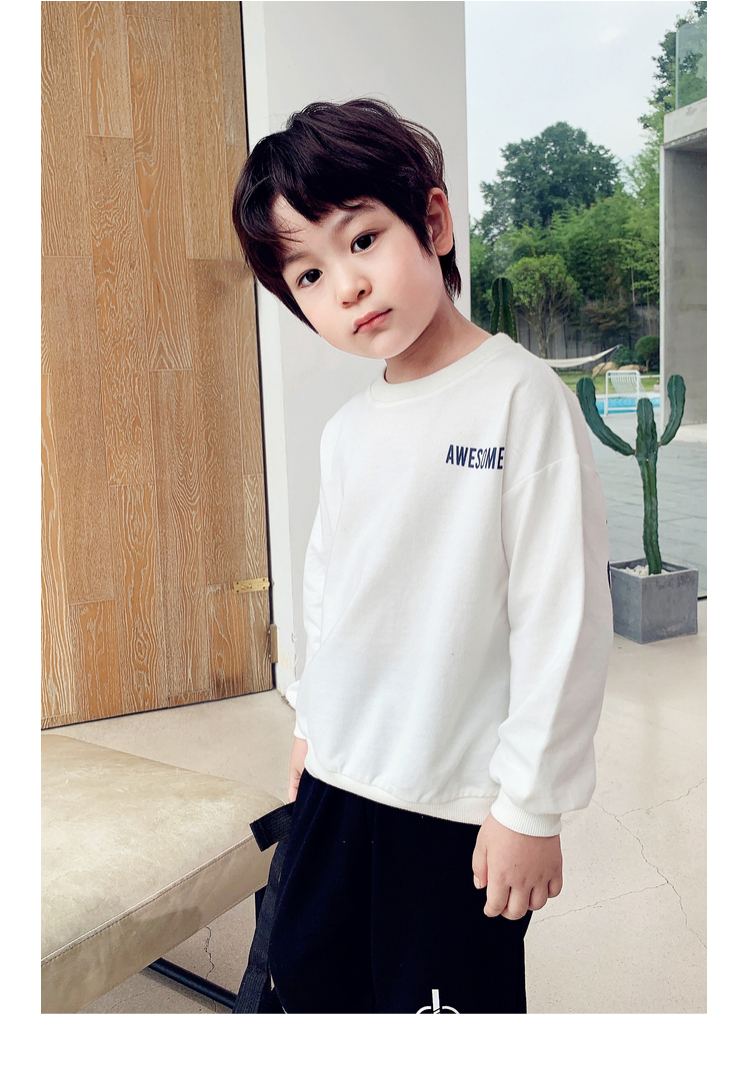 嘟嘟家男童卫衣春秋款儿童长袖t恤宝宝上衣洋气小童秋装炸街童装男