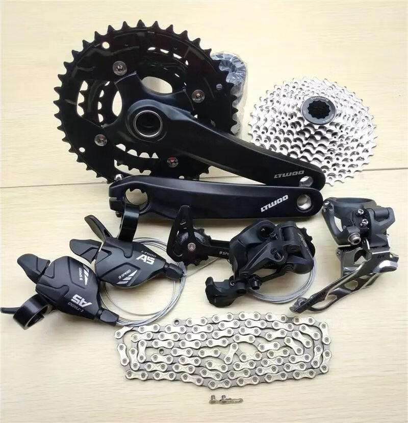 【京品优选】蓝图变速器 27速国产9速变速套件山地车9速自行车指拨前