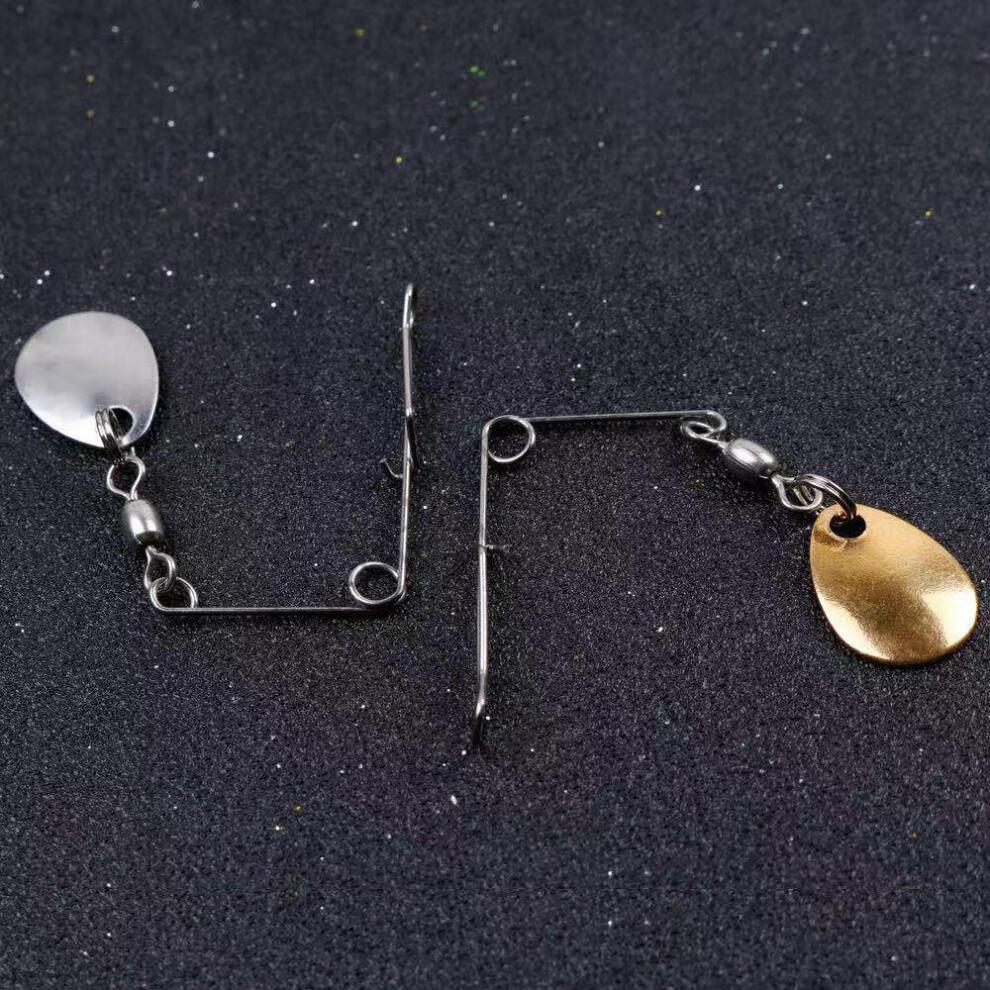 复合亮片复合旋转亮片组件路亚配件胡须佬公噪音亮片鲈鱼黑鱼翘嘴银色