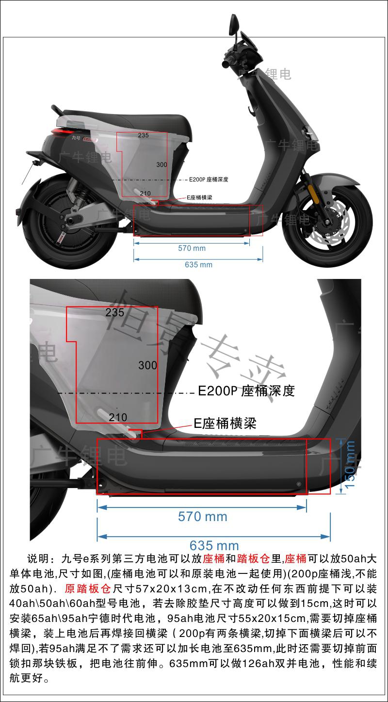 九号电动车e90电池改装图片