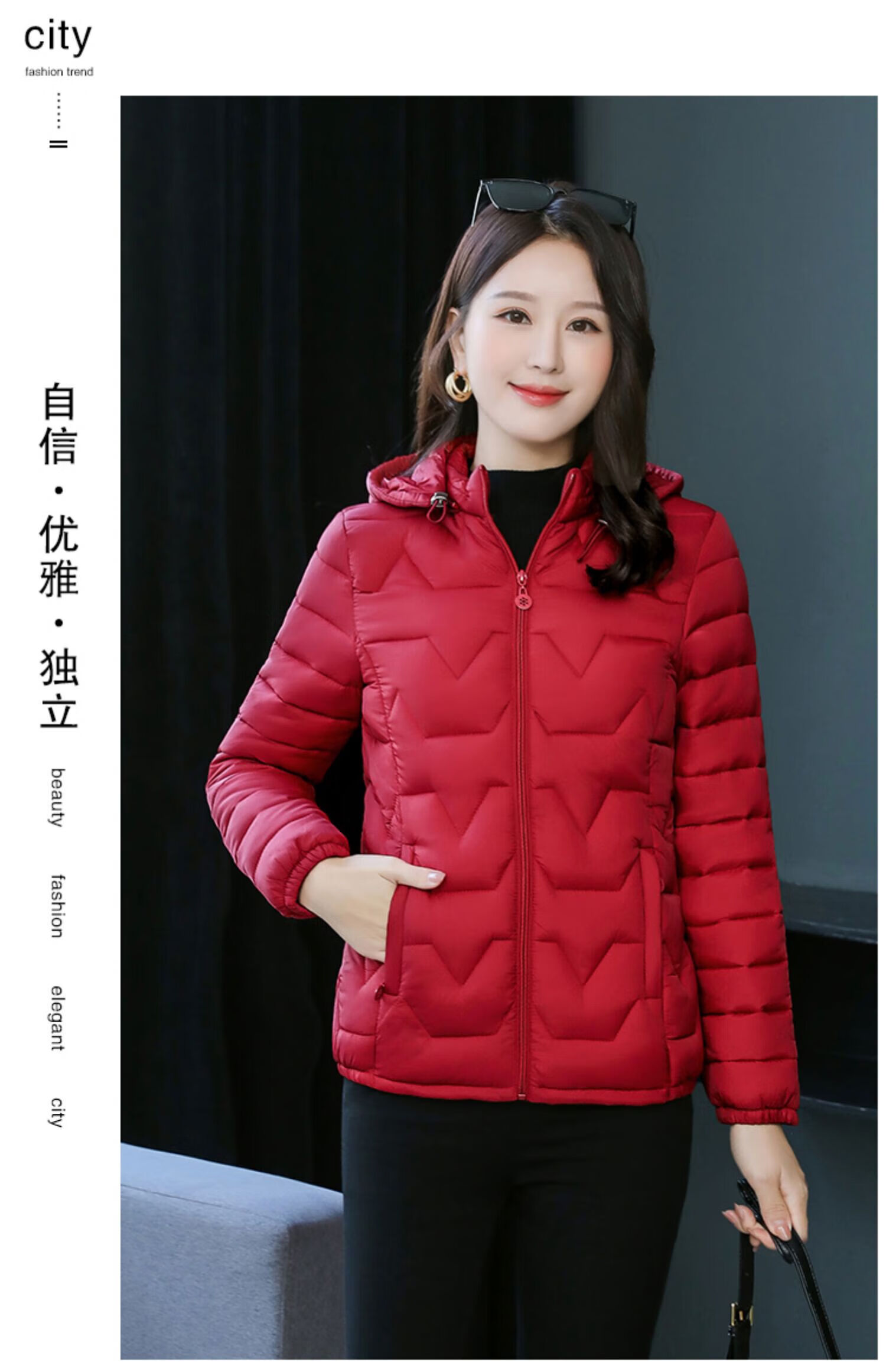 羽绒服女中年人40-50岁短款小个子外套妈妈冬装大码中老年装轻薄中年