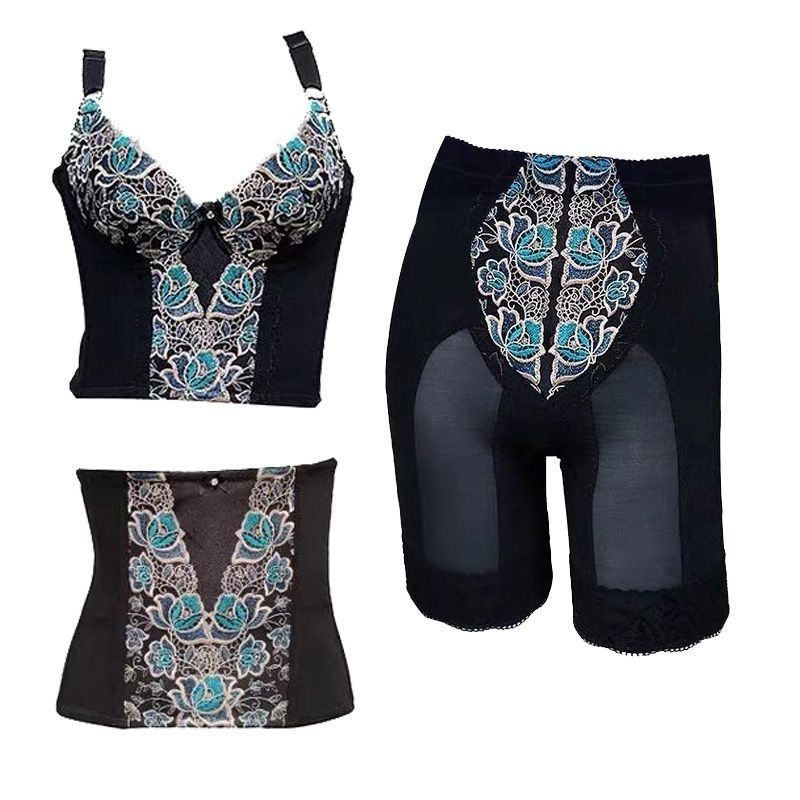 正品官网婷漫曼逸美容院身材管理器塑身美体内衣三件套女收腹瘦腰tmy