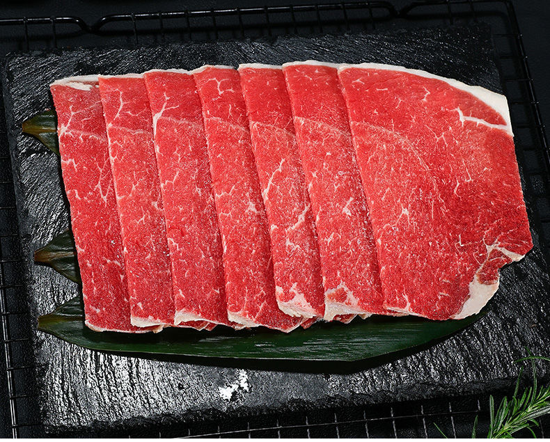 m78原切牛肉片新鲜雪花肥牛卷片盒装涮火锅烤肉食材批发福茹洲m78前胸